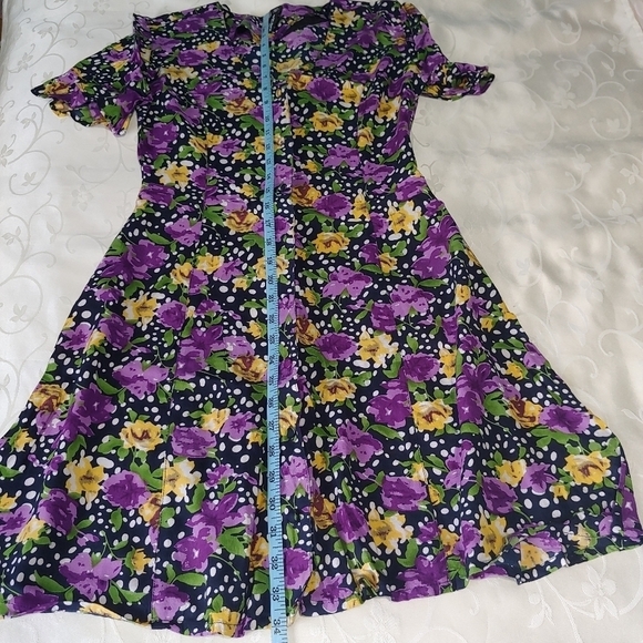 Design Lab Purple Floral Dress, XS - Picture 16 of 16
